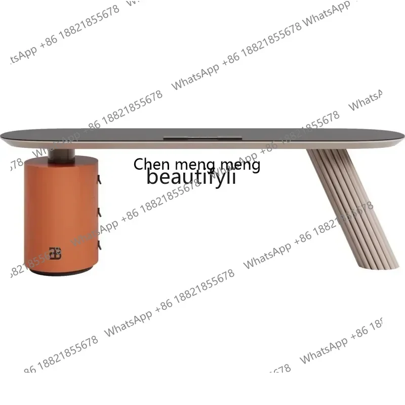 ss7486 Modern minimalist desk home study computer desk designer light luxury medical beauty consultation table New Light Luxury