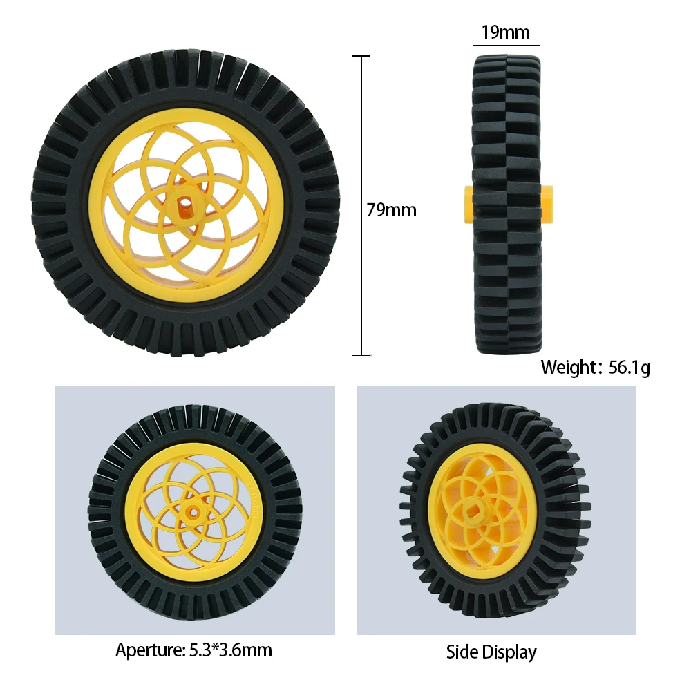 Imagem -04 - Roda Mecanum Roda para Robô Cores Diferentes Roda para Motor Arduino Carro Inteligente Acessórios de Roda Faça Você Mesmo Peças Eletrônicas Pcs