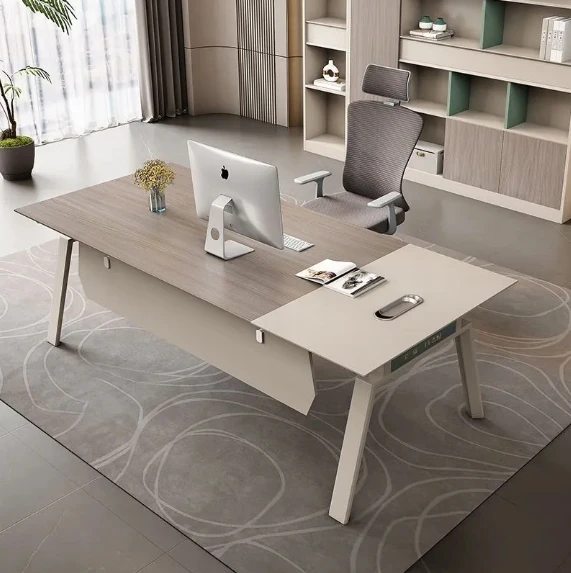 

*Simple Modern Manager Office Desk High-end Fashion boss Desk Office Desk and Chair Combination