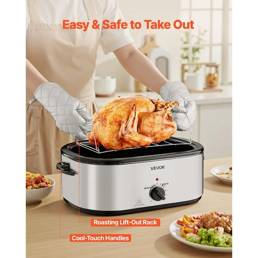Electric Turkey Roaster With Buffet Server 5