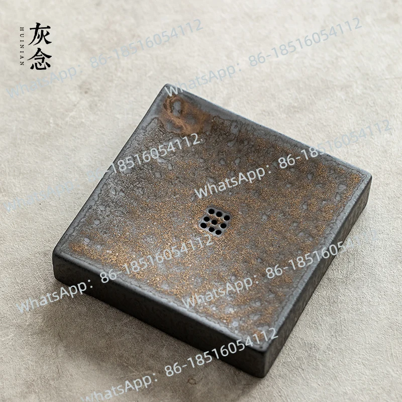 

Керамический держатель для воды, позолоченная глазурь, грубая керамика, подшипник для чая, коврик для чайника, аксессуары для чайного сервиза