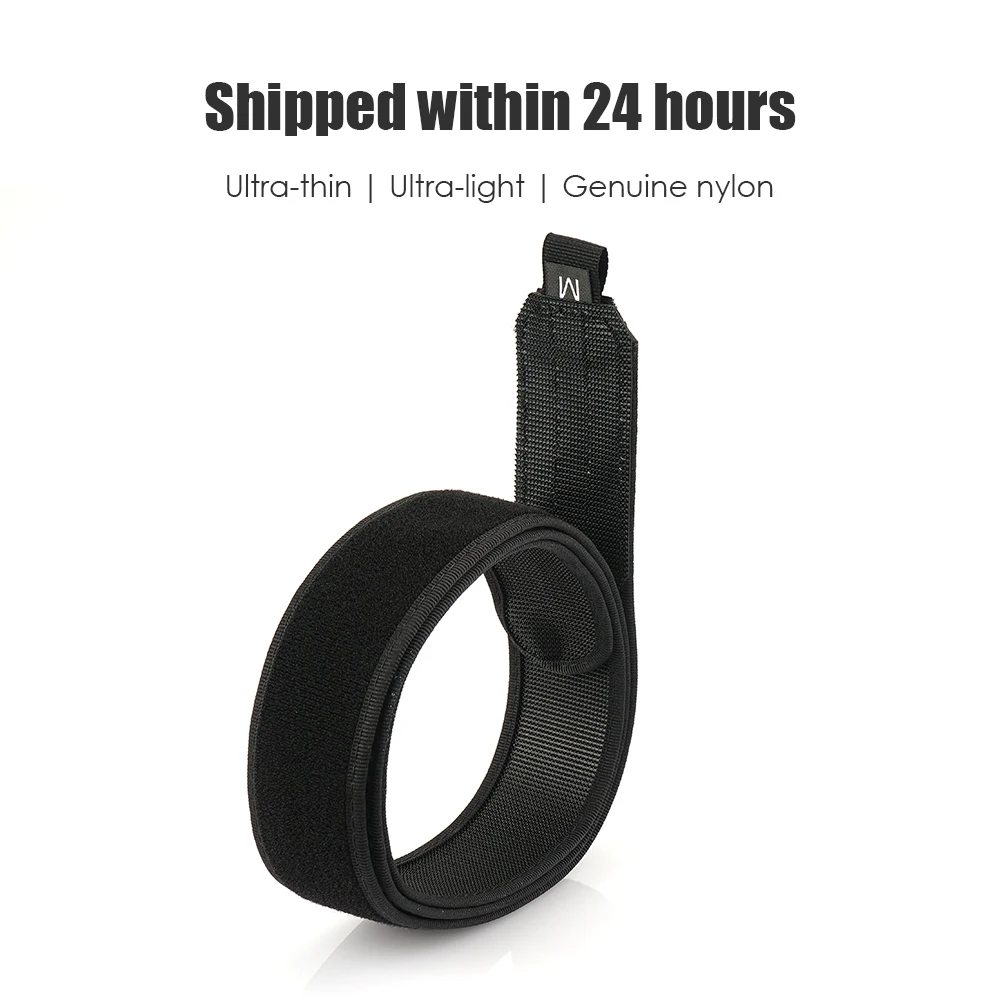 VATLTY Ultra-thin Tactical Inner Belt for Men and Women Soft Genuine Nylon Metal-Free Travel Belt Male Belt Strip Equipment