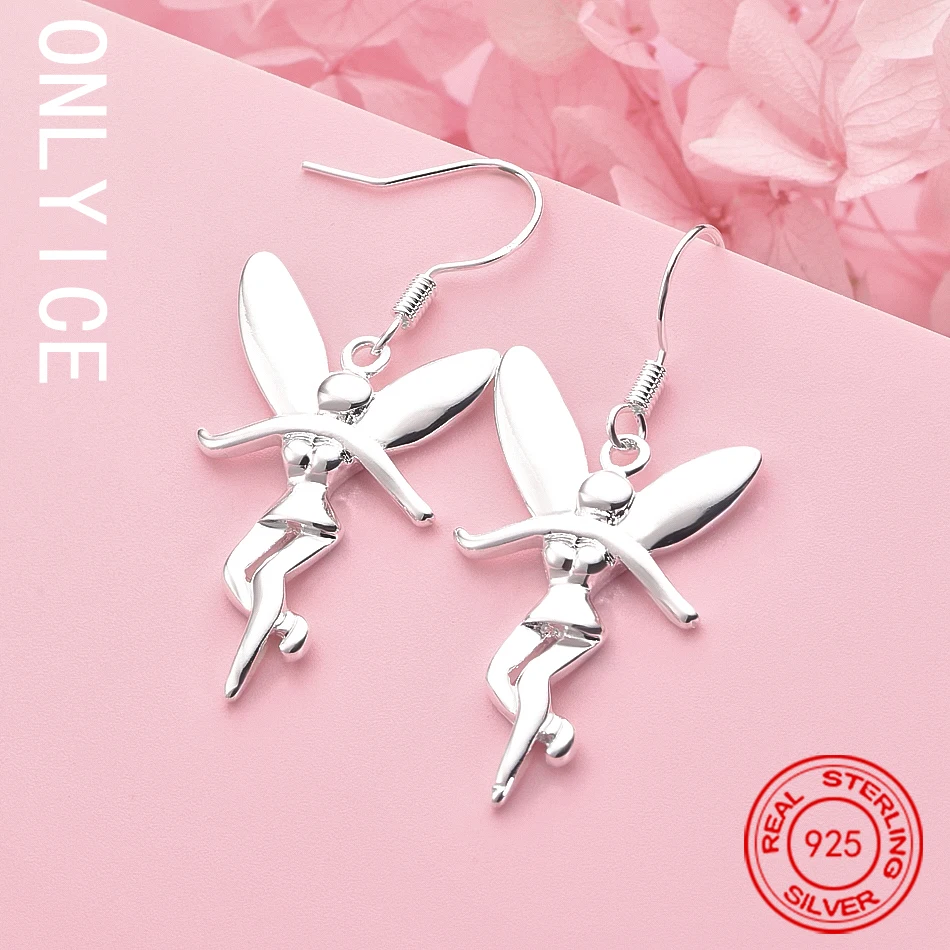 

Fashion Charms 925 Sterling Silver Angle Earrings For Women Pretty Fashion Party Wedding Jewelry Holiday Gifts