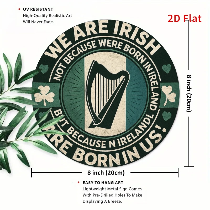 Irish-Themed Celtic Knot & Shamrock Metal Wall Plaque - Irish Spirit Sign for Home, Office, Pub Decor - Durable Irish Good Luck