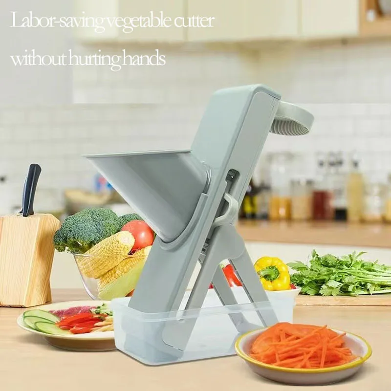 

Multifunction Vegetable Cutter Safe Kitchen Slicer Salad Chopper Potato Slicer French Fries Cutter Cooking Gadge Stainless Steel