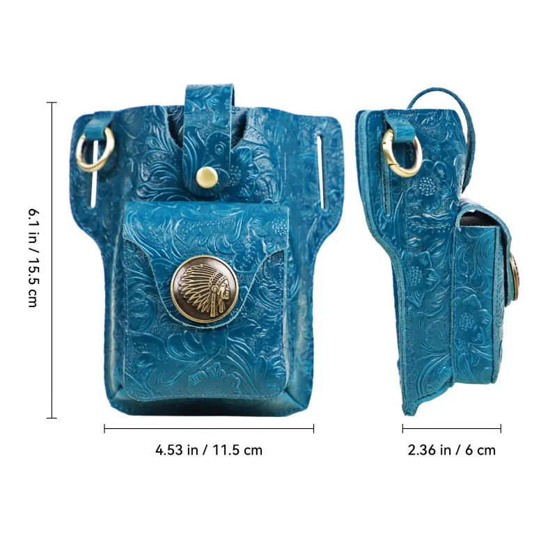 

Genuine Leather Men's Belt Bag Multifunctional Portable Phone Waistpack Card Bag Can Be Keyed Cowhide Gift