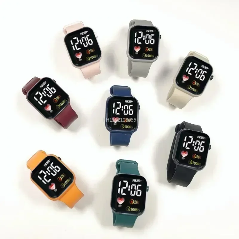 LED Sports Watch for Men and Women Digital Digital Watch Leisure Silicone Watch, Smart Detection Watch