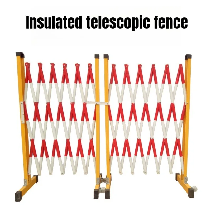 Insulation Retractable safety fence Foldable Fiberglass Electricity Construction School Customizable length