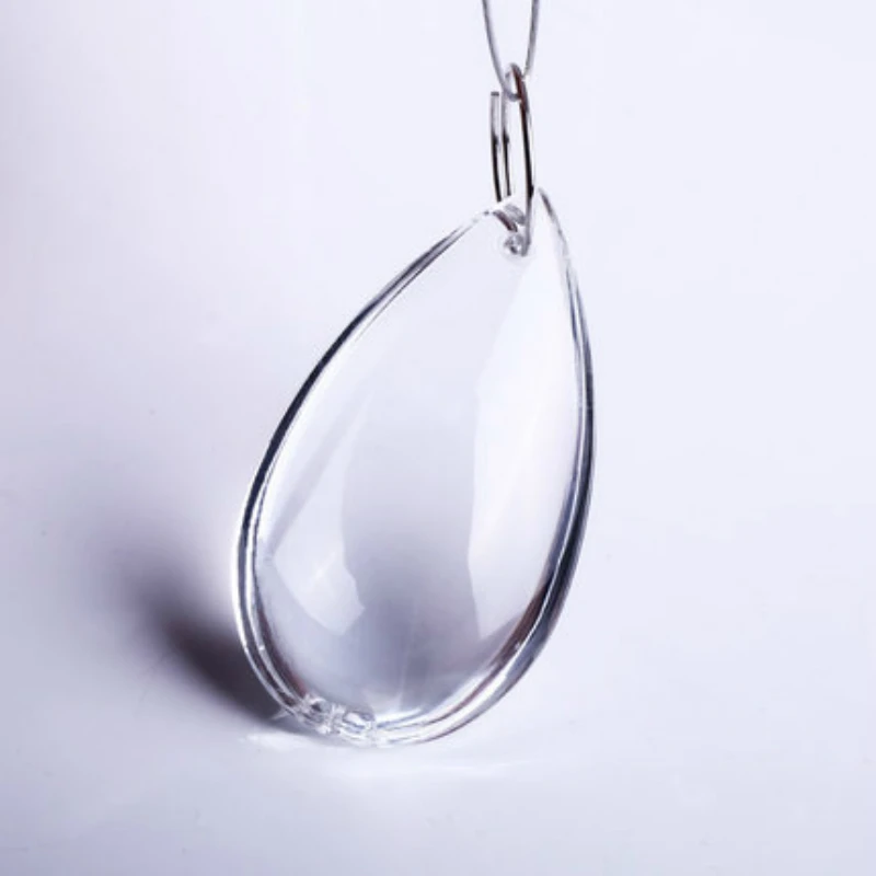 22mm 38mm 50mm 63mm 76mm 100mm Crystal Clear Smooth Water Drop Chandelier Pendants Glass Suncatcher Prism Hanging Trimming Part