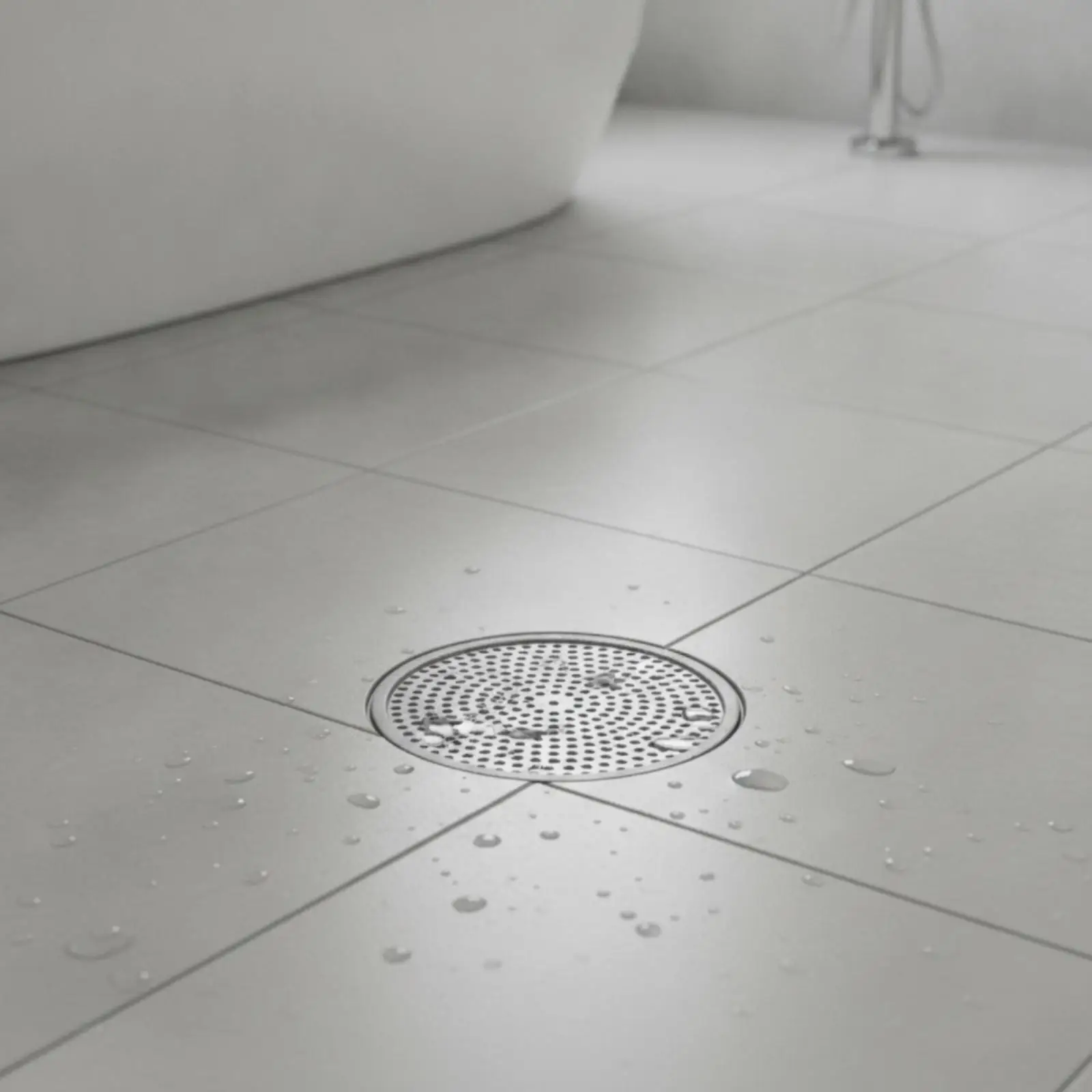 Low Profile Bathroom Drain Cover Stainless Steel Sink Strainer Hair Trap Drainage Plate with Center Hole for Basin Shower Use