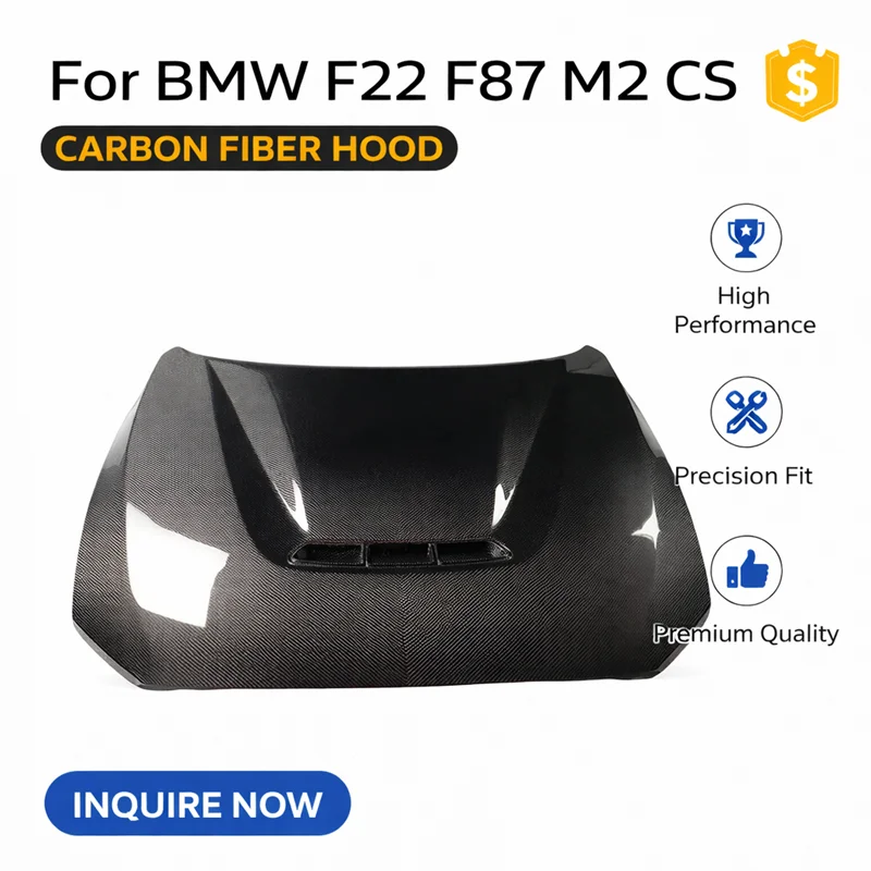 

Капот из карбона для BMW F22 2 серии / F87 M2 (2014-2021) | Замена переднего капота в стиле CS | Подгонка по типу OEM