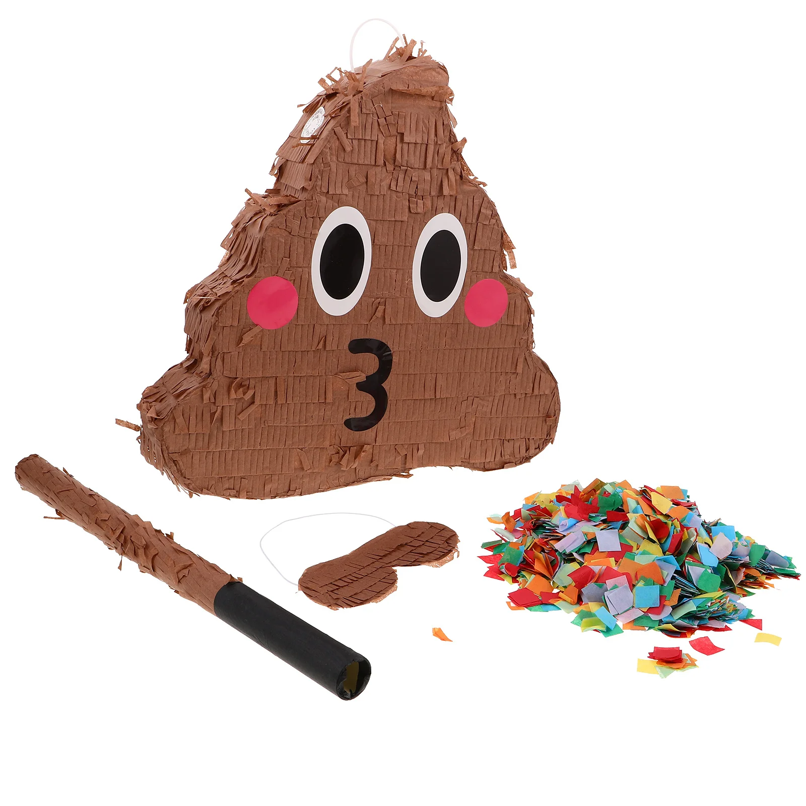 مجموعة واحدة من بيناتا تحت عنوان البراز للحفلات وألعاب حفلات أعياد الميلاد ديكور ممتع معلق في الهواء الطلق دعائم مزحة داخلية احتفالية #4