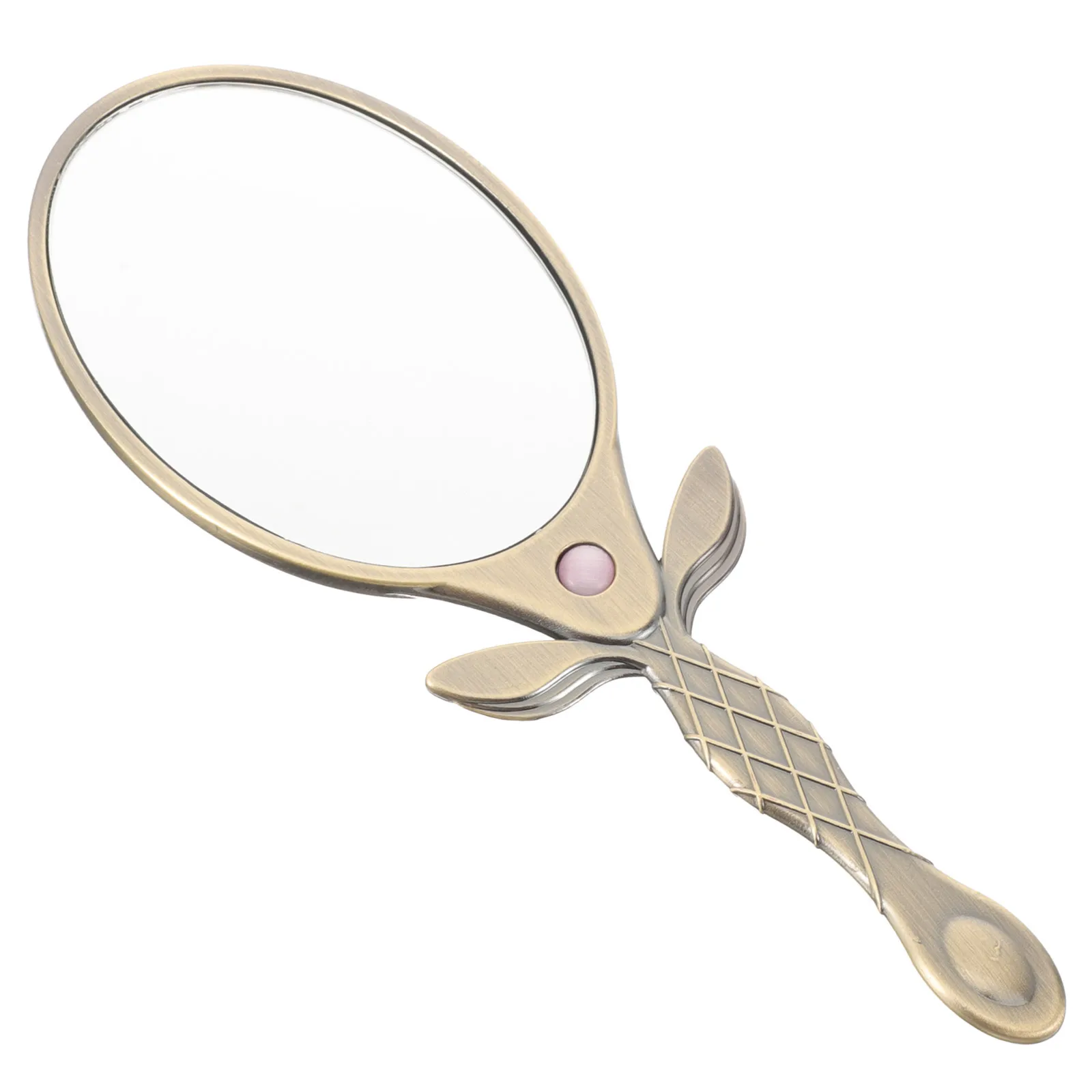 여성용 소형 휴대용 거울 손잡이가 있는 휴대용 메이크업 거울 빈티지 스타일 훌륭한 솜씨 인어 디자인 오래 지속됨