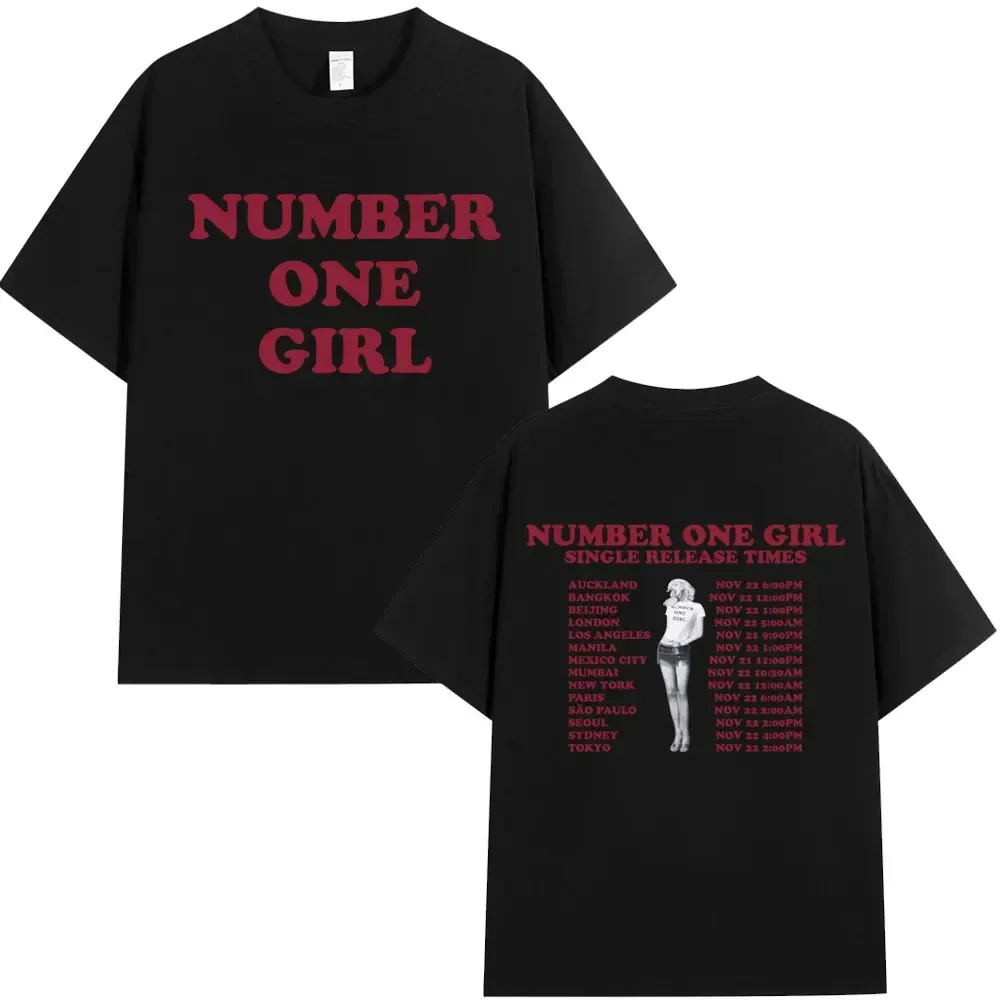 Rosé Number One Girl T Shirt Men Women Clothing Harajuku T-shirt Y2k Unisex High Quality Cotton Short Sleeve Tee Shirt Fans Gift