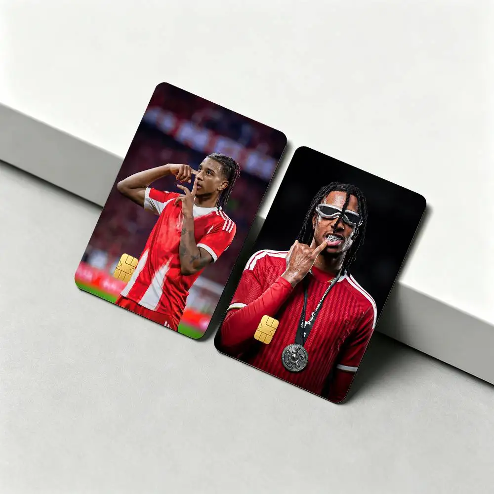 M-Michael O-Olise Football 11 1Set 4Pcs Card Skin Stickers, Waterproof Decorative Film for Credit Debit Bank Bus IC Cards