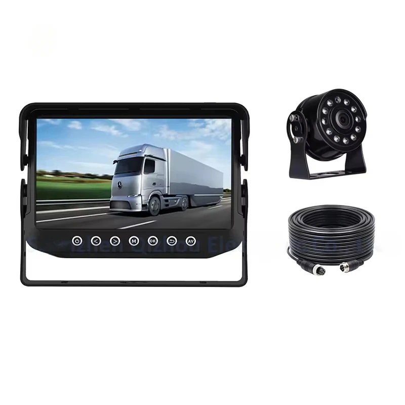 

7 Inch IPS Quad Split Truck Monitor Waterproof IP68 Boat Monitor HD Back up Monitor for Car Trucks Heavy Equipments