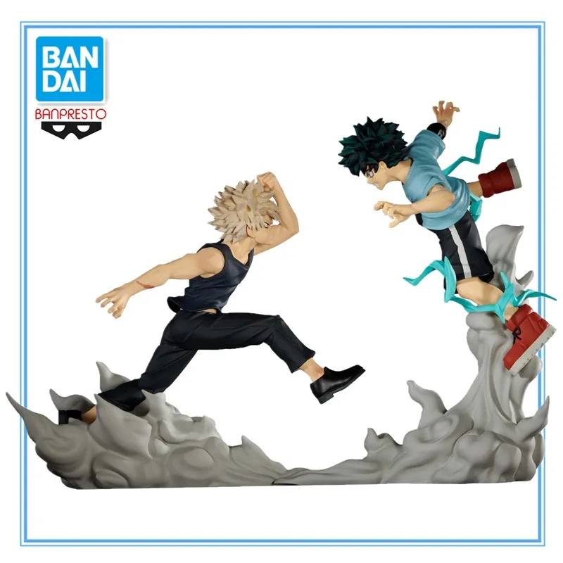 In Stock Original BANDAI My Hero Academia Bakugo Katsuki Midoriya Izuku Anime Doll Toy Battle Combination Action PVC Anime Model