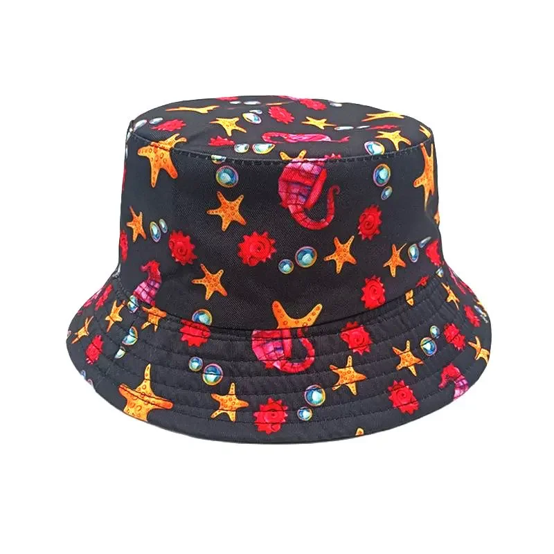 الربيع والخريف القطن الكرتون الحيوان طباعة قبعة بحافة السفر في الهواء الطلق قبعة واقية من الشمس للطفل صبي وفتاة 78 #4