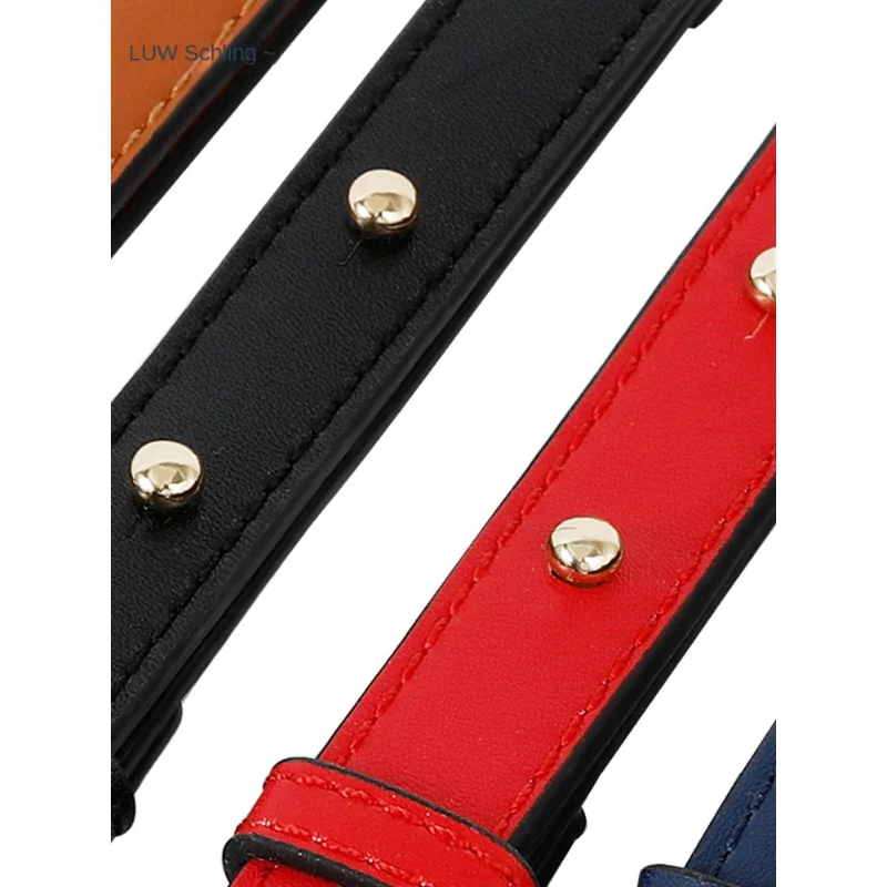 Adjustable Leather Strap Bag Chain Replacement Flat Pattern Shoulder Straps Accessories Chain Crossbody Strap for Bag