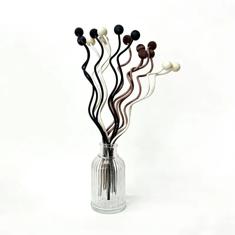 Picture 6: Wooden Bead Wave Shaped Rattan Reed Diffuser Sticks Replacement Refill Home Fragrance Aromatherapy Office Decor Gift