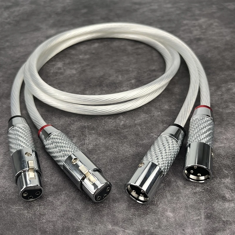 

Dutch Imported Pure Silver Wire Base 5NOCC Single Crystal Silver Fever Audio Cable Audio Signal Cable XLR Canon Balance Cable