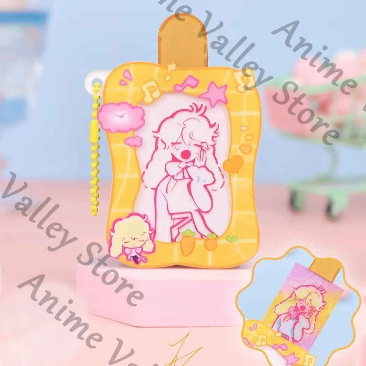 أنيمي حقيقية الغريبة المرحلة حتى لوكا Sua MiZi Hyuna تأثيري قابل للسحب الجليد اسكيمو سلسلة مفاتيح مصنوعة من الأكريليك قلادة الكرتون كيرينغ عيد الميلاد