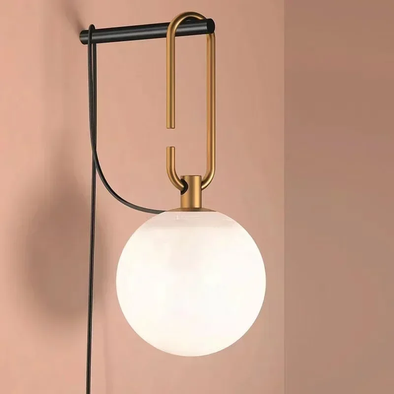 

Nordic Lamps and Loft Creative Glass Ball Wall Lamp Modern Minimalist Chandeliers Bedroom Home Decor Pendant Lights LED