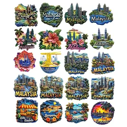 Asia Malaysia Resin 3D Fridge Magnets Tourism Souvenir Refrigerator Sticker Handicraft Gift Decoration