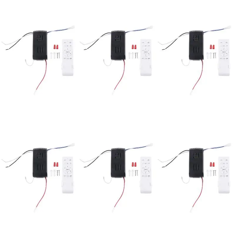 6Pack X(Universal Ceiling Fan Remote Control Kit Replacement 6-Speed Timing for DC Fan Light