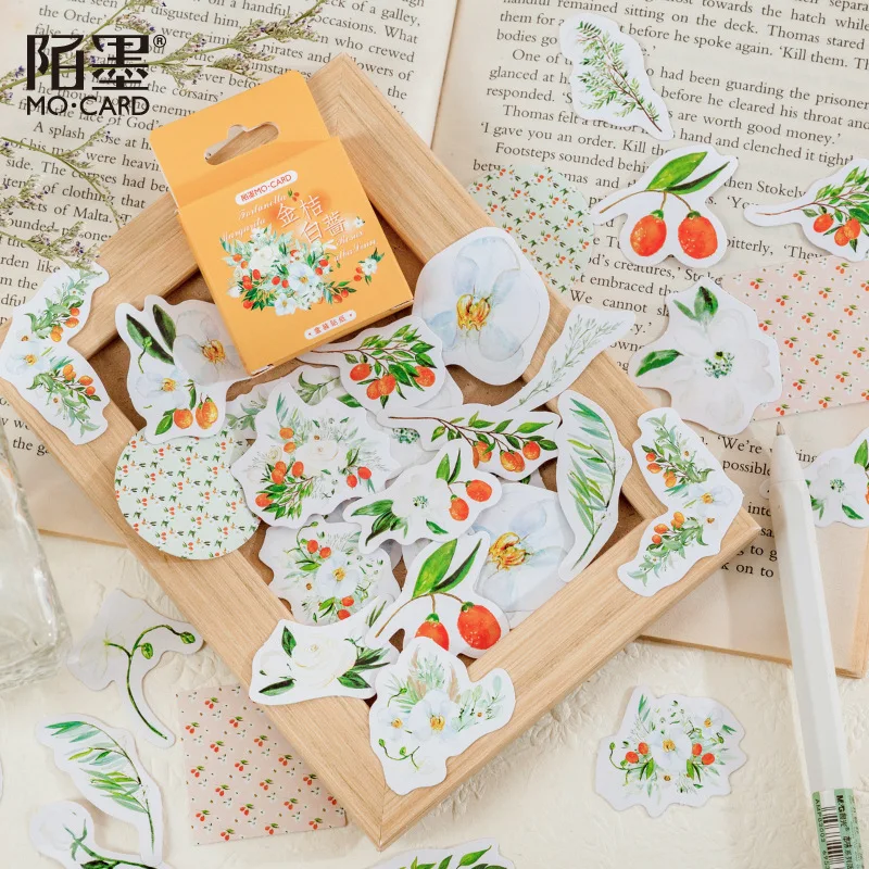 46 pcs/set Creative White Rose Decorative Stickers Diy Scrapbooking Junk Joural Diary Stationery Sticker Gift Prizes