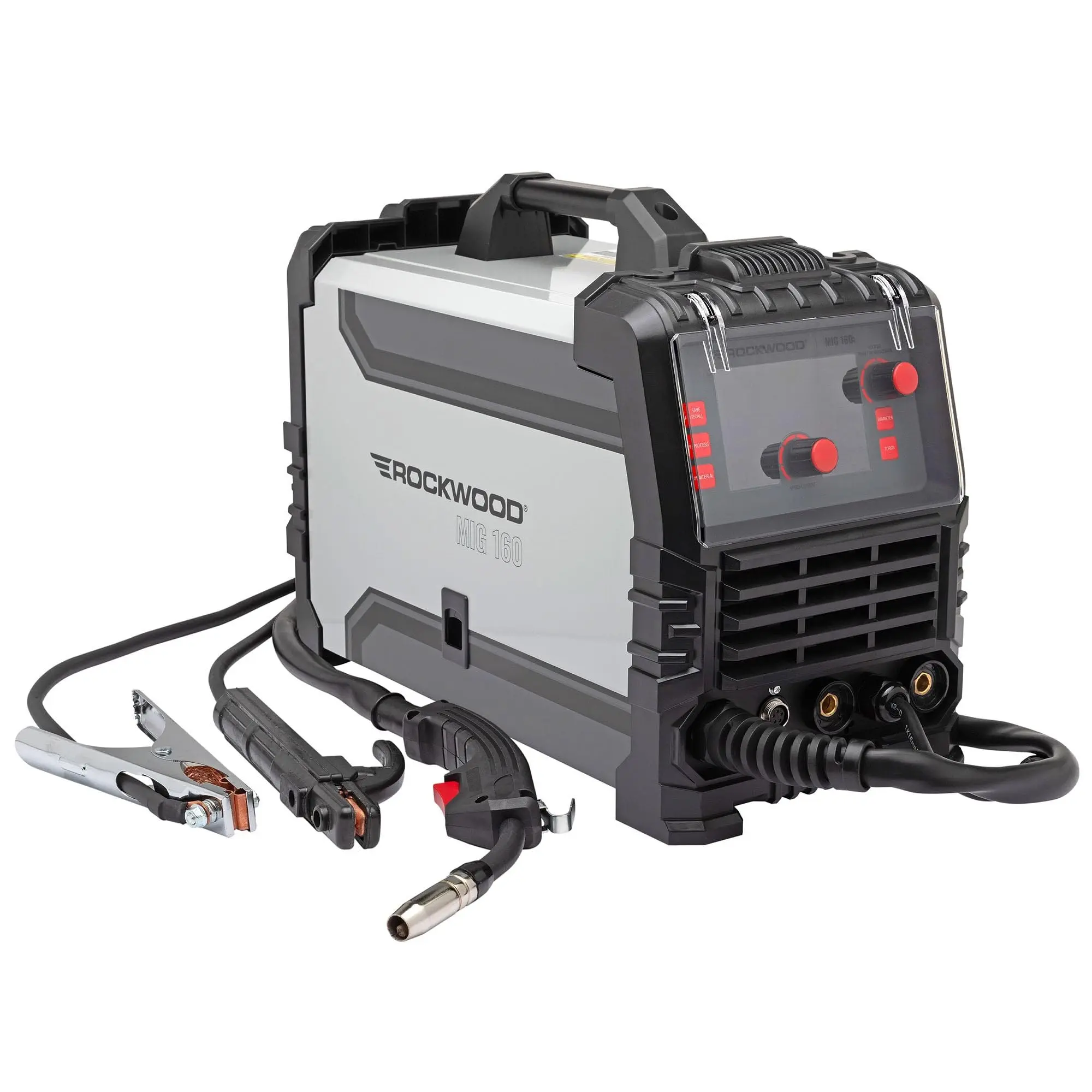 Rockwood MIG 160 Multi-Process Flux Core MIG and Stick Welder Welding Machine | 110V/220V Dual Voltage Advance Inverter