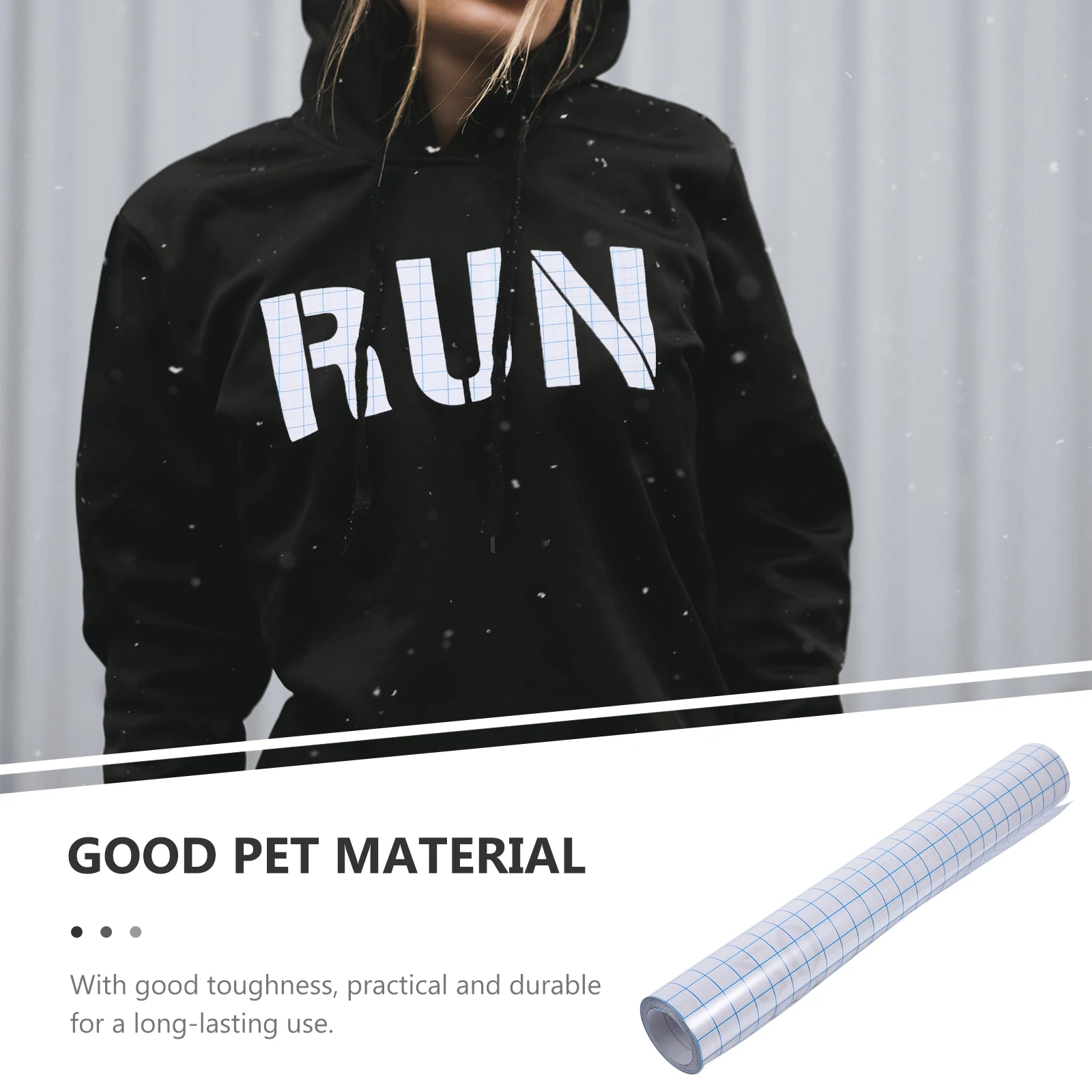 

1 Roll Pet Self-Adhesive Film Vinyl Alignment Grid Tape For Heat Transfer Decals Durable Vinyl Transfer Paper For Diy Crafts