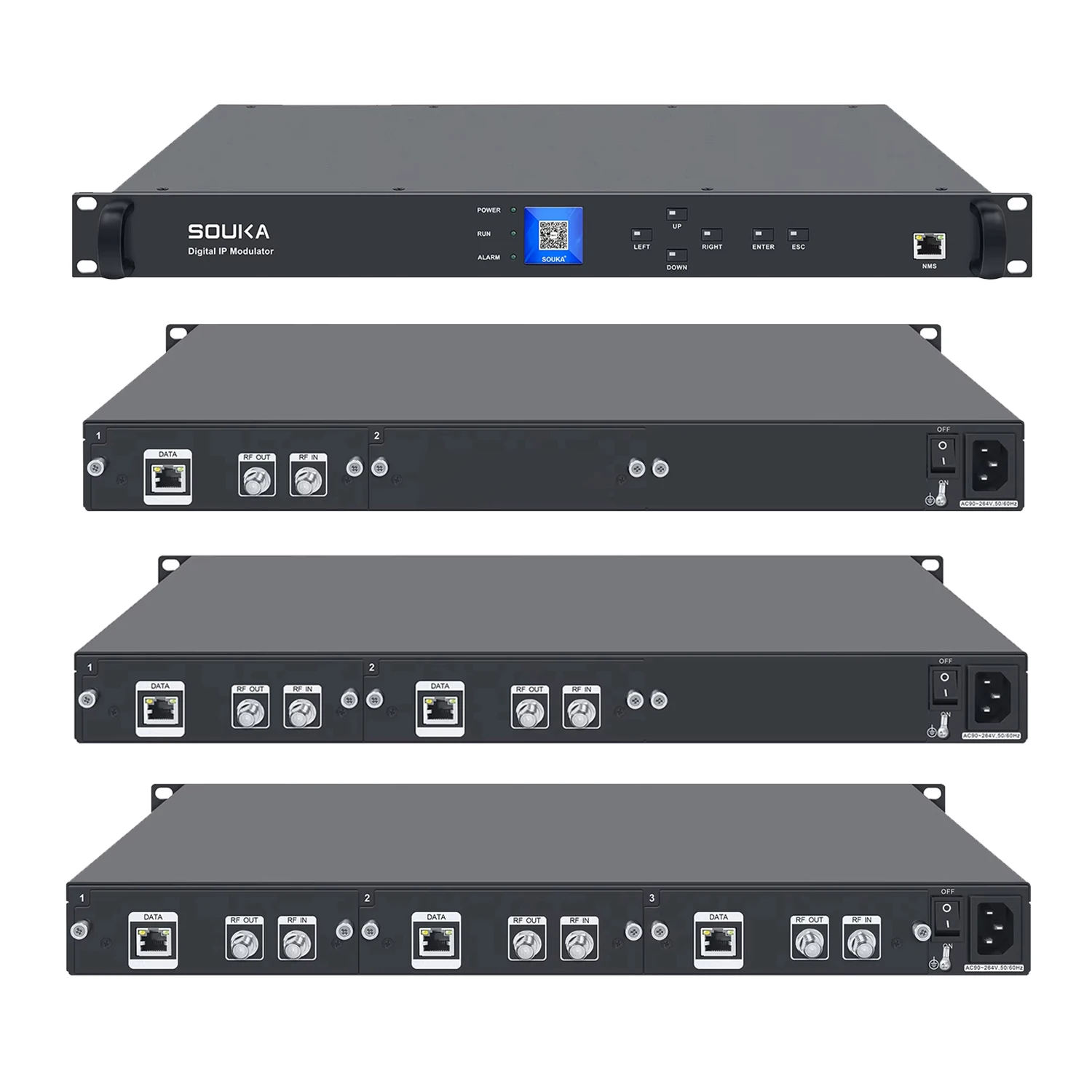 IP TO RF Modulator 4/8/12 Carriers  Support  UDP RTP, DVB-C DVB-T2 ATSC ISDB-T DTMB, CATV Digital Headend System