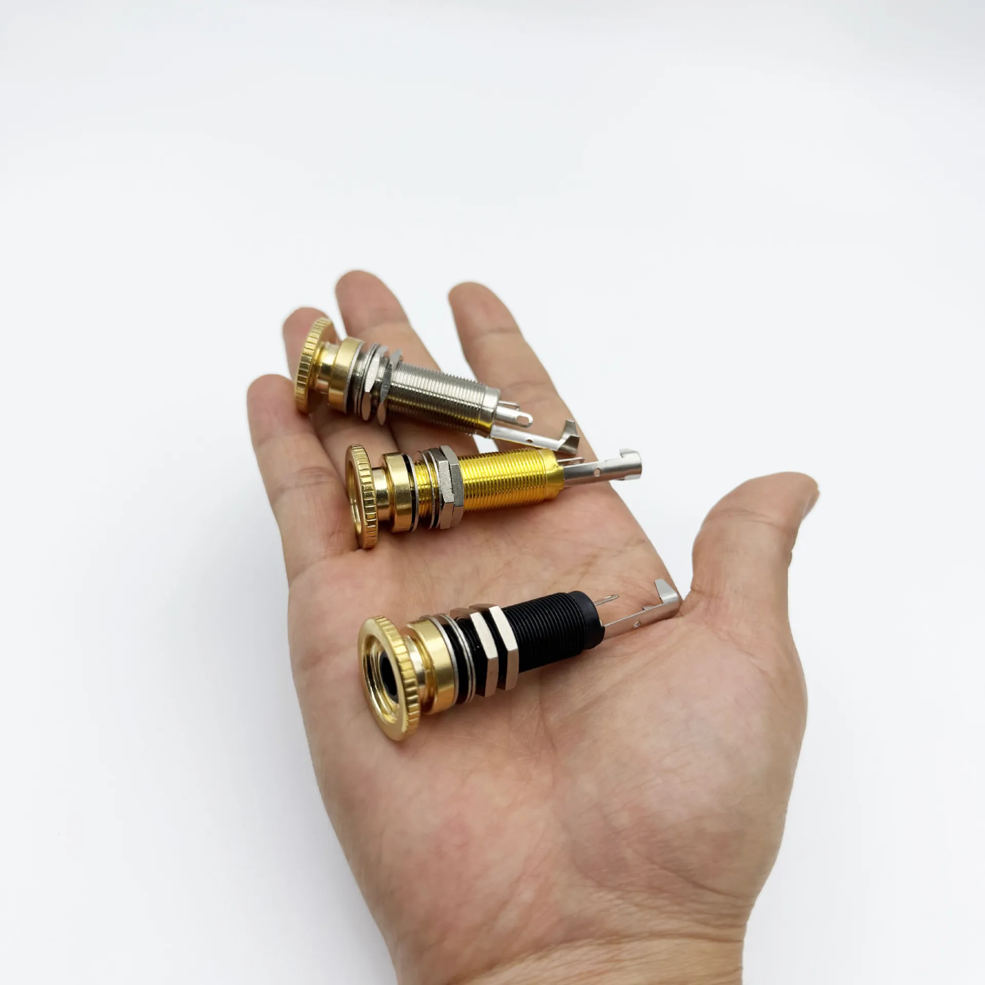 

Brass Threaded Bushing Long Leg Jack Acoustic Wood Guitar Mono Output Socket 1/4" Mono Jack Socket / Output Jack