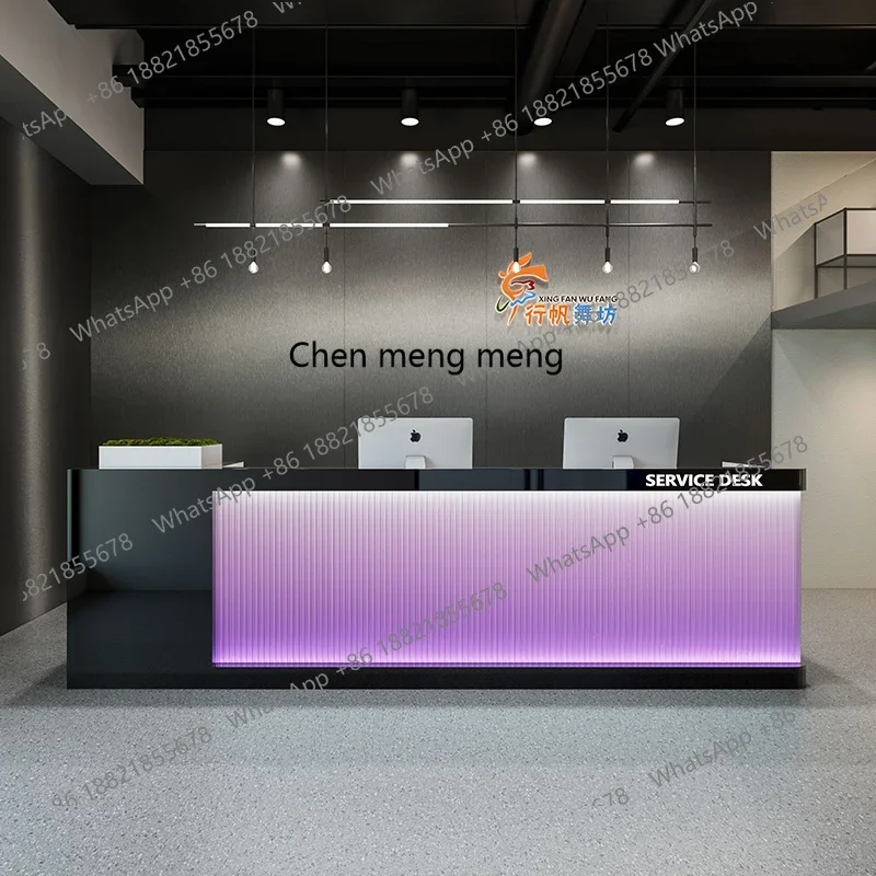 X188 Clothing barber shop Stainless steel bar counter Small checkout page Dance studio Reception desk