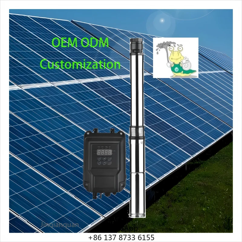 External Controller 3Inch 1HP Stainless Steel DC Brushless Solar Deep Well Submersible Water Pump For Agricultural Irrigation