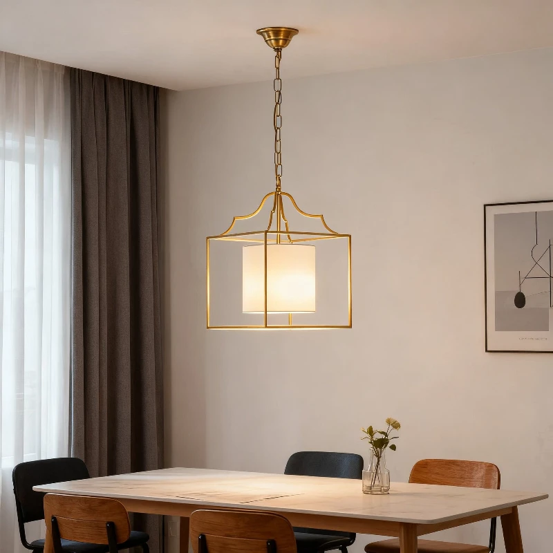 American Industrial Iron Pendant Lights for Balcony Dining Hall Ambiance Room Decoration Fixtures Metallic Luster Illumination