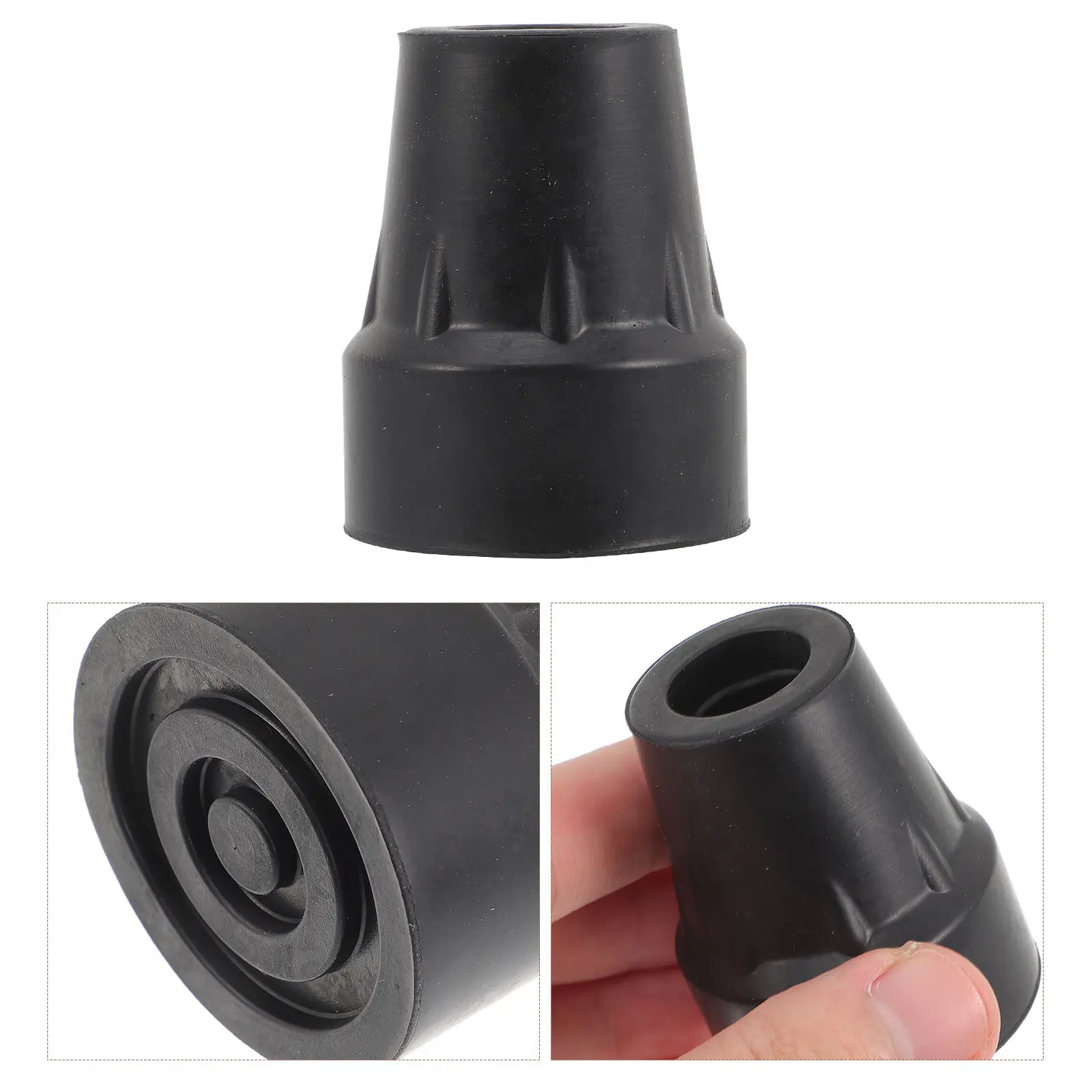 Trekking Pole Tip Replacement Walking Stick For Mountain Hiker Rubber Foot Cover Anti- Wear-resistant