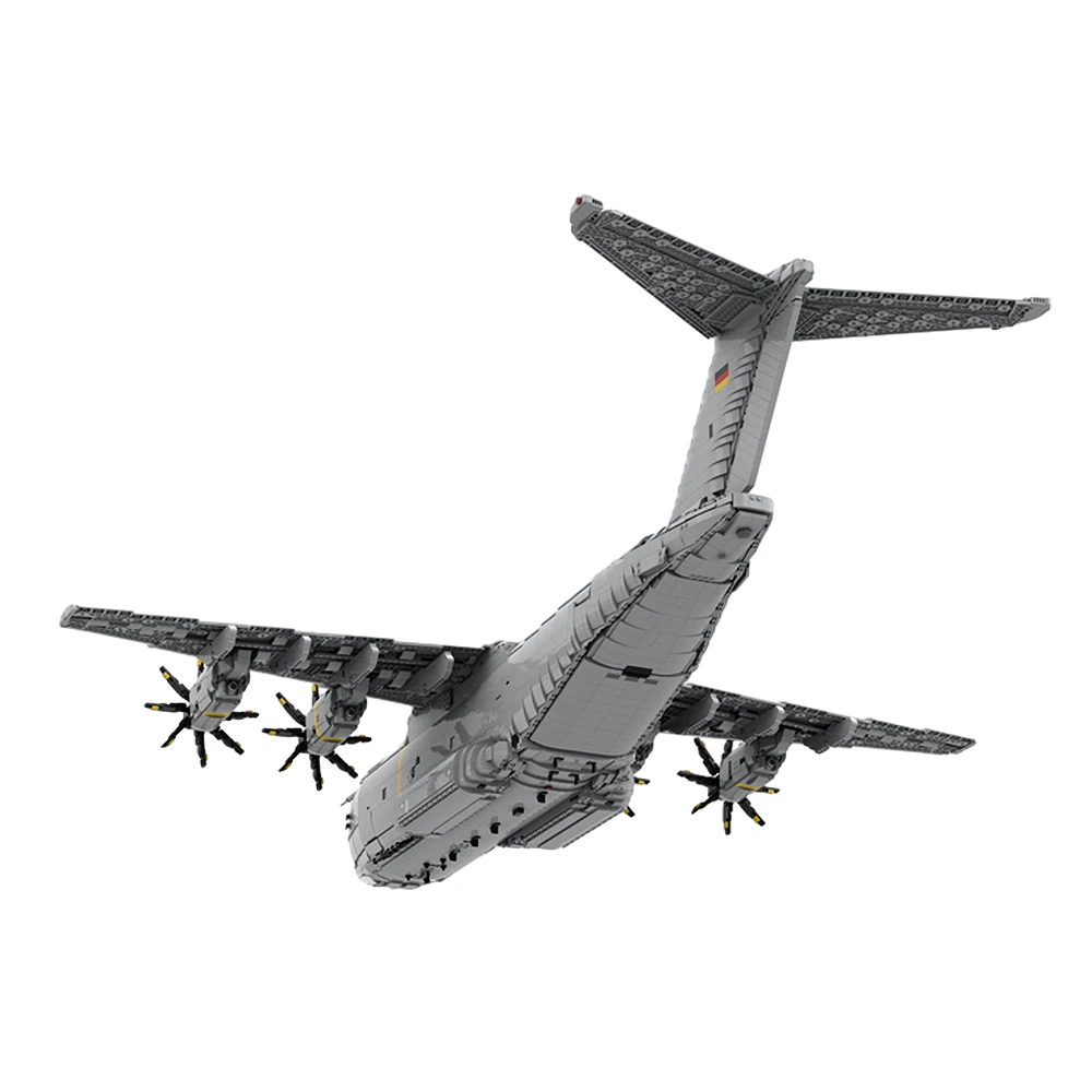 Moc airbus a400m atlas blocos de construção aeronaves de transporte militar diy modelo blocos de construção grande conjunto de tijolos de aeronaves de transporte