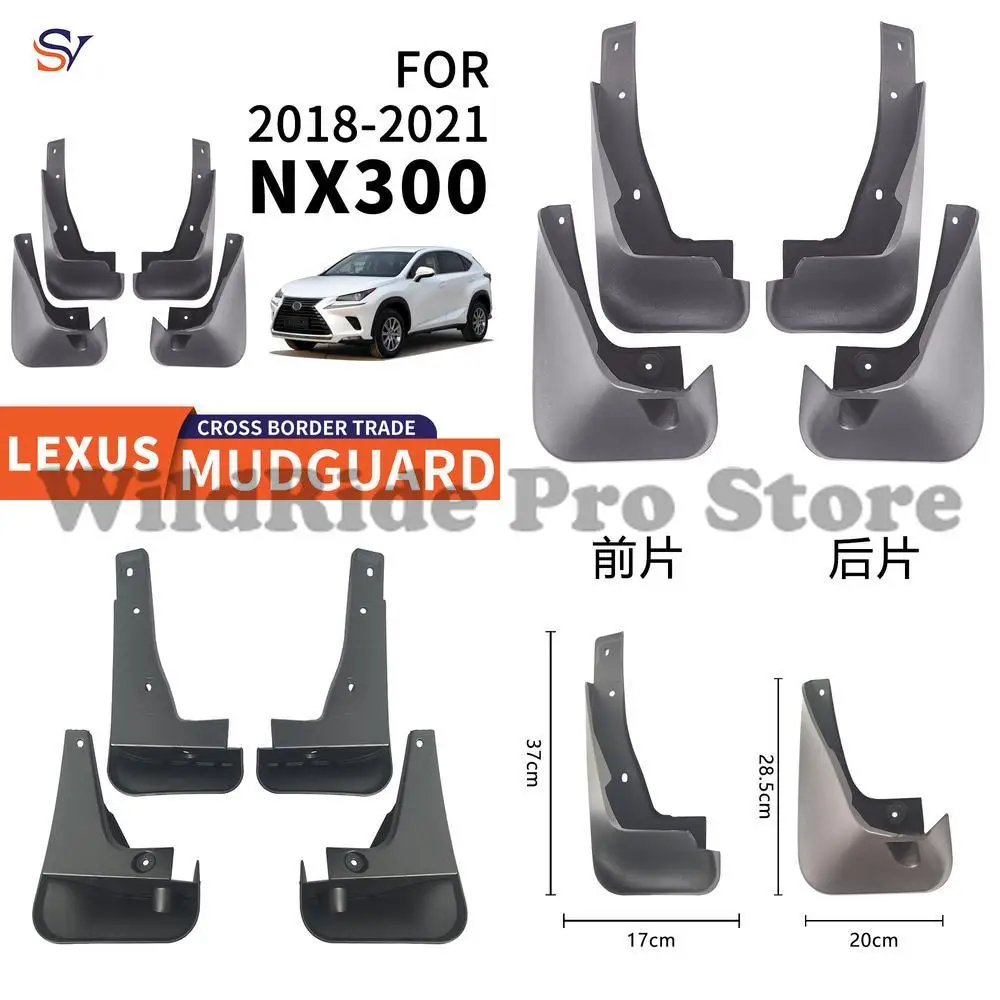 

Front and Rear Mudguards for 2018-2021 Lexus NX300 Car Tires PP Soft Rubber Material Easy Installation Protection