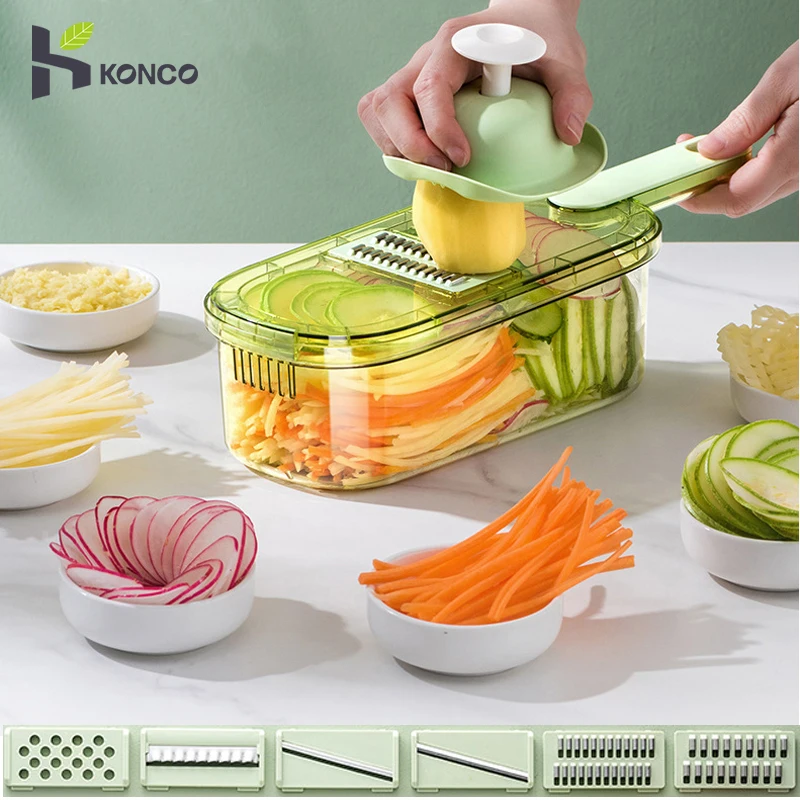 

7 In 1 Vegetable Slicer Cutter Kitchen Accessories Multifunctional Vegetable Chopper Potato Slicer Carrot Grater Kitchen Tool