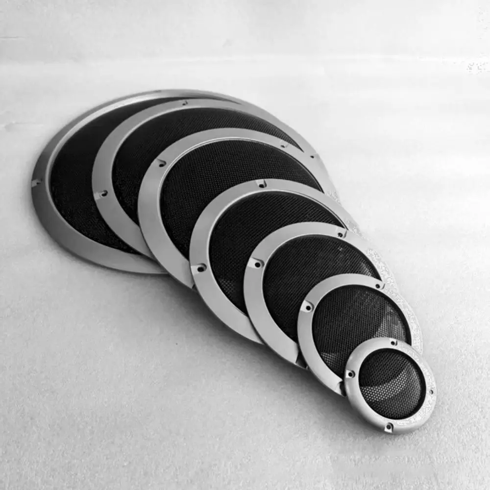 1Pcs 2/3/4/5/6.5/8/10 inch Speaker Net Cover High-grade Metal Iron Wire Grilles Speakers Plastic Frame Enclosure Decorative Mesh