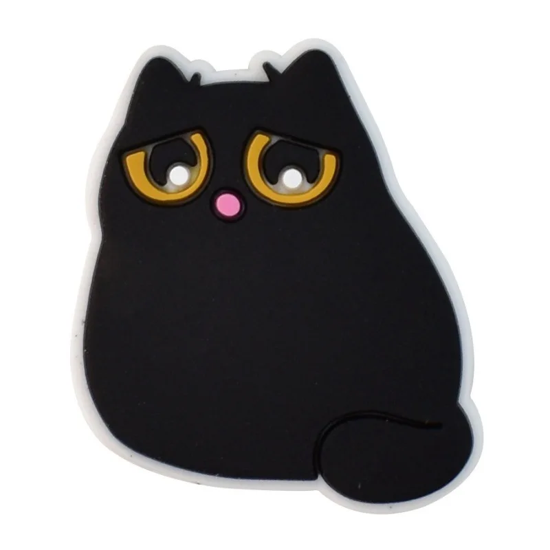 16Pcs Black Cat Series Shoe Charms For DIY Premium Quality Charms Shoe Decoration Accessories Bubble Slides Sandals