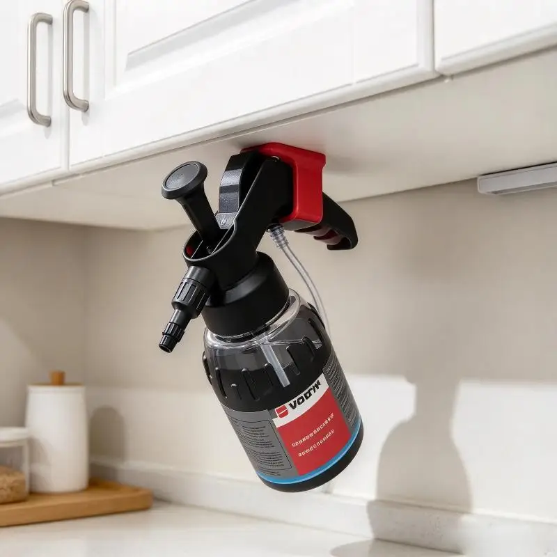 【HG】3D Wall‑Mounted Plastic Spray Bottle Storage Hook,Tool Holder, Space‑Saving Organizer For Garden&Workshop, Garage Wall Rack