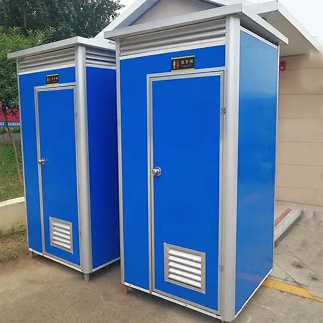 2026 Outdoor Prefabricated Moving Public Bathroom White Blue Shower Room Convenient Portable Mobile Toilet for Campingpromote sa