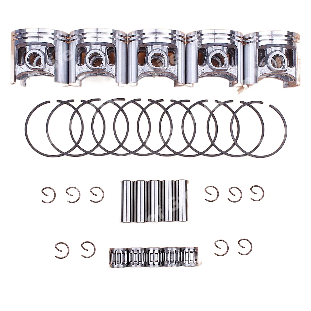 5Pcs/lot 47mm Piston Pin Ring Circlip Needle Bearing Kit For Stihl MS361 MS 361 Chainsaw 1135 030 2000