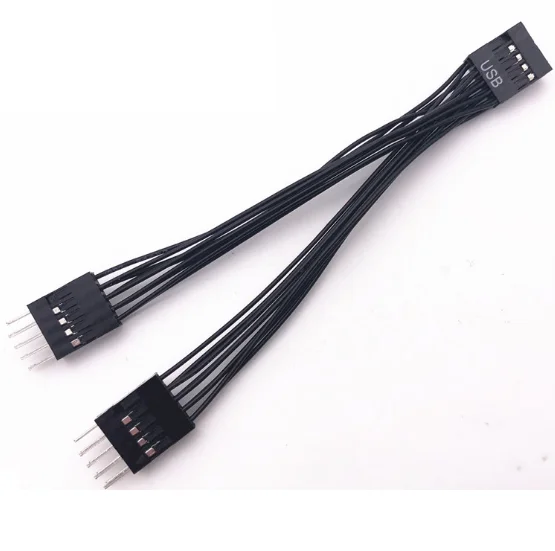 

USB expansion cable USB 9-pin 1 minute 2 cable for computer motherboards 10cm