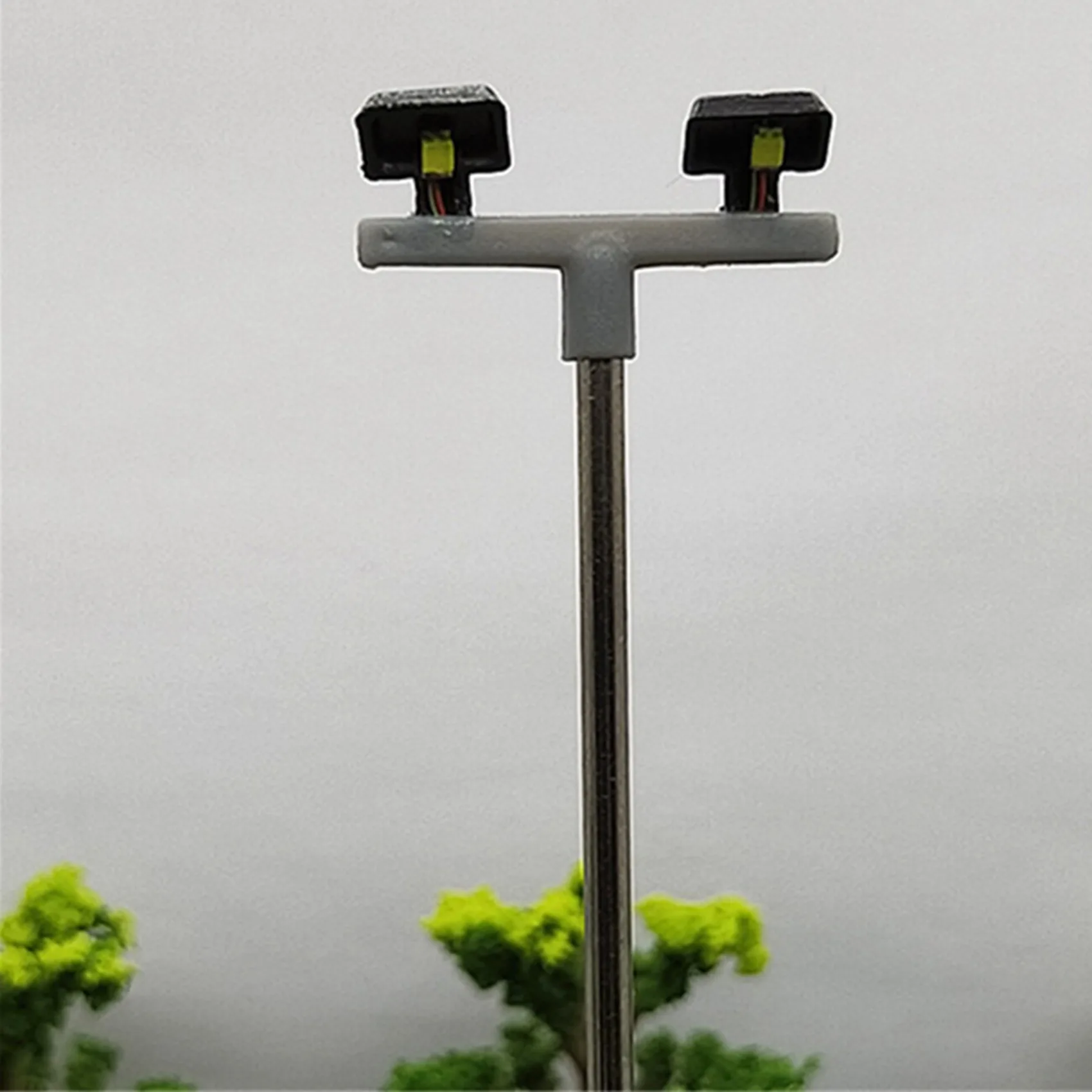 ABFI 40Pcs 2LED Street Lamp 1:100 Ho Scale Street Light Scenery Mini Lamppost For Sand Table Model 2
