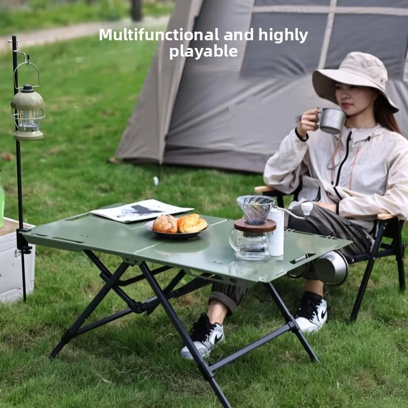 Lightweight Portable Tactical Folding Table Modern Outdoor Furniture Camping Picnic Aluminum Foldable