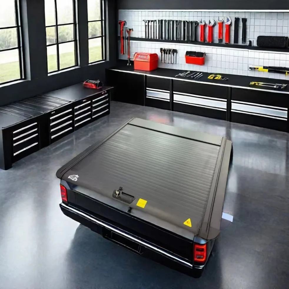 4x4 Pickup Truck Accessory Retractable Folding Roll-Up Waterproof Aluminium Hard Type Roller Shutter Lid Tonneau Cover for